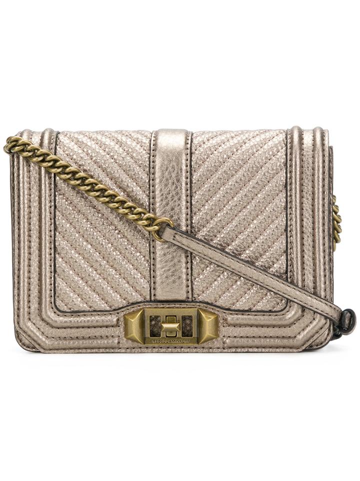 Rebecca Minkoff Small Love Cross Body Bag - Metallic