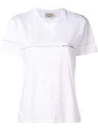 Maison Kitsuné Stitch Logo Print T-shirt - White