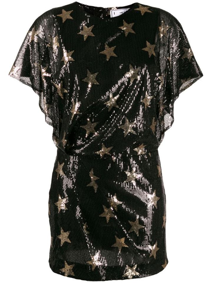 In The Mood For Love Star Embellished Mini Dress - Black