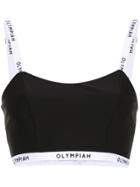 Olympiah Elasticated Cropped Top - Black
