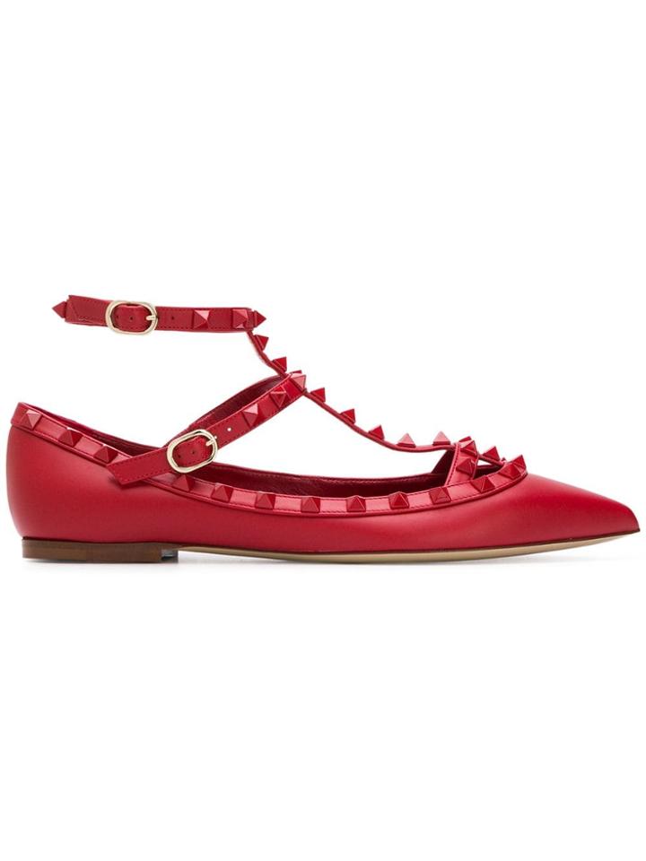 Valentino Valentino Qw1s0376vb8 0ro Rouge Furs & Skins->leather - Red