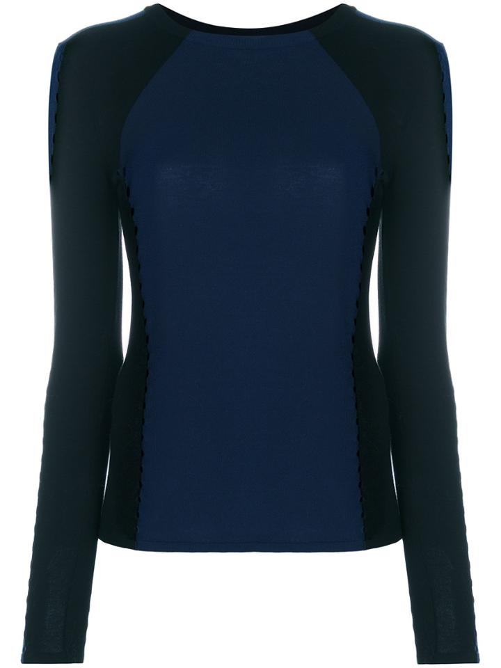 Versace Collection Two Tone Jumper - Black