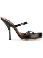 Y / Project Mid Heel Sandals - Black