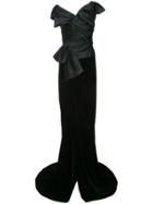 Marchesa Structured Bow Detail Dress - Black