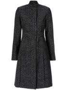 Tufi Duek Brocade Trenchcoat - Black