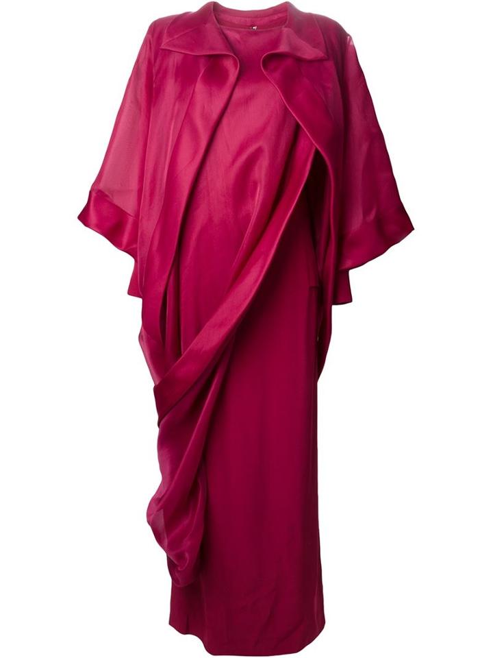 Givenchy Vintage Ruffled Asymmetric Chiffon Gown