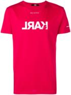 Karl Lagerfeld Reverse Logo T-shirt - Red