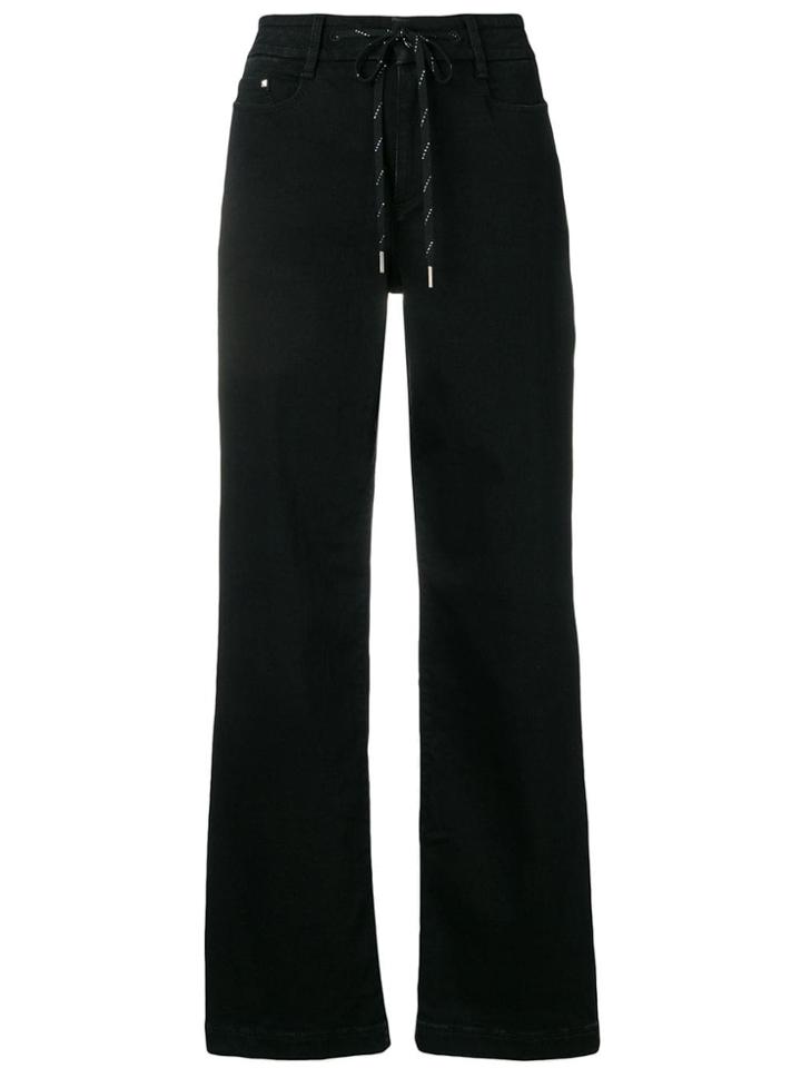 Karl Lagerfeld Sporty Logo Denim Jeans - Black