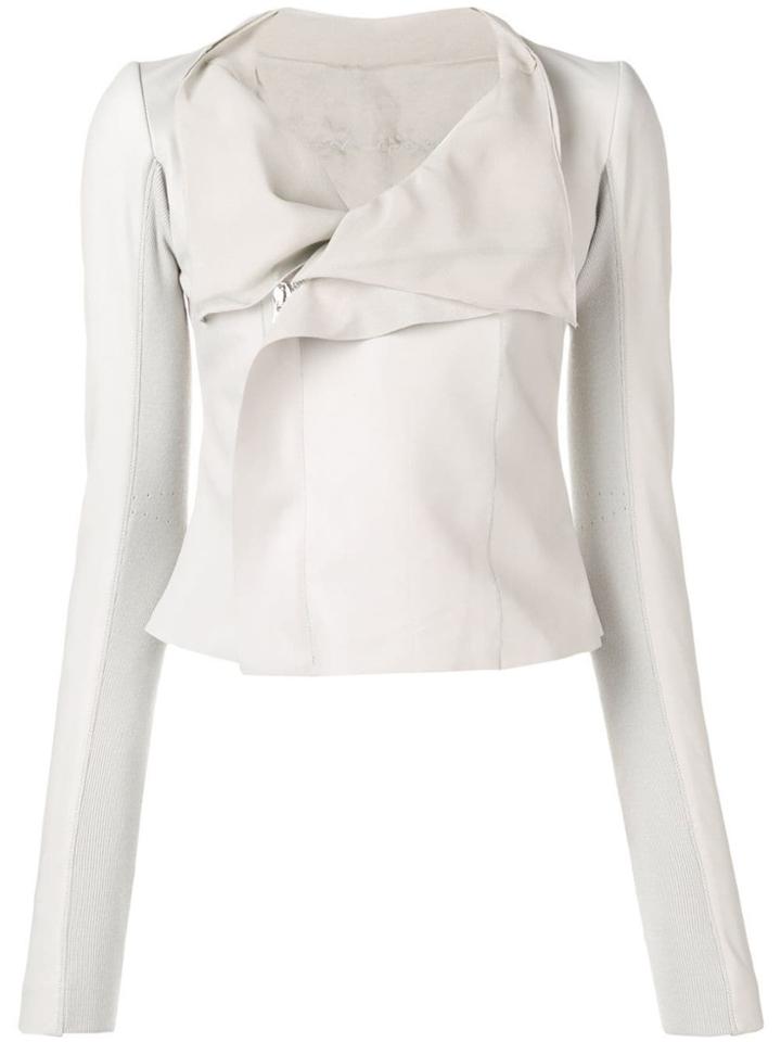Rick Owens Draped Biker Jacket - Grey