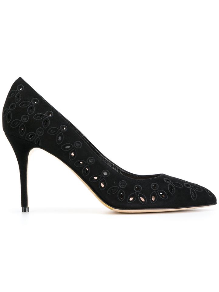 Oscar De La Renta Embellished Stiletto Pumps - Black