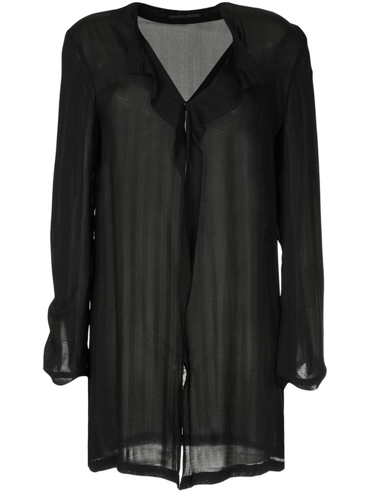 Yohji Yamamoto Vintage Long-sleeve Slouched Shirt - Black