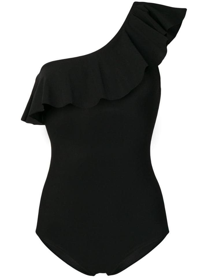 Isabel Marant Ruffle Detail Swimsuit - Black