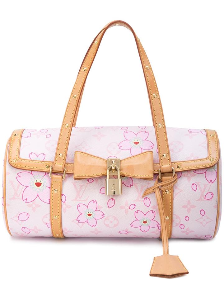 Louis Vuitton Vintage Cherry Blossom Papillon Bowling Bag - Pink &