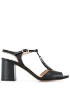 Albano Oval Disc Sandals - Black