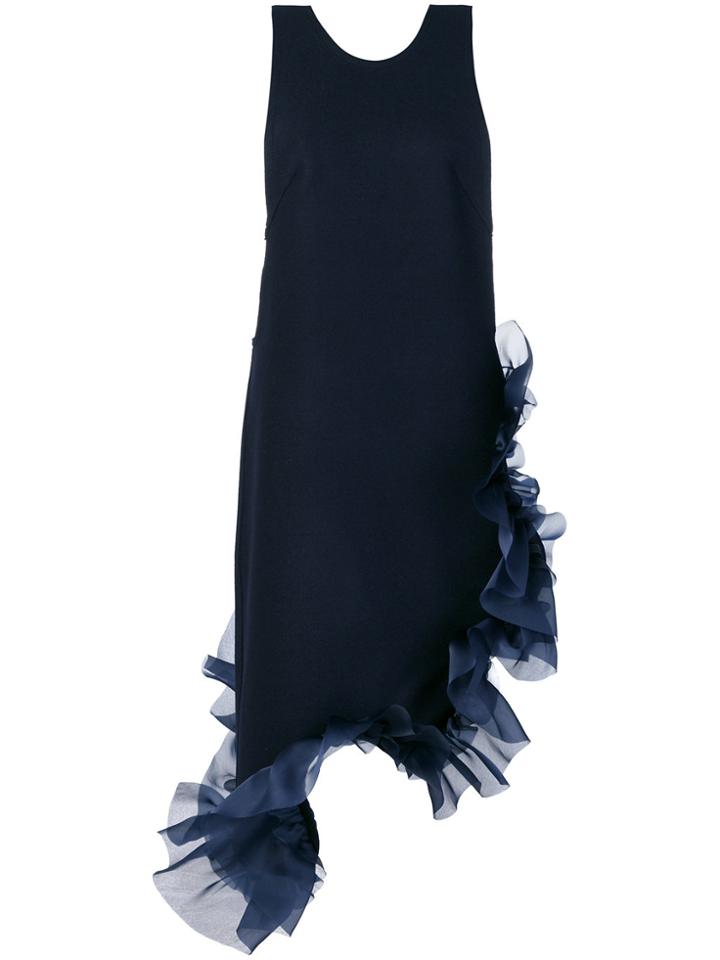 Roberts Wood Asymmetric Ruffle Dress - Blue