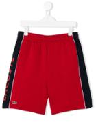 Lacoste Kids Teen Side Logo Shorts - Red
