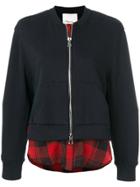 3.1 Phillip Lim Checked Detail Bomber Jacket - Blue