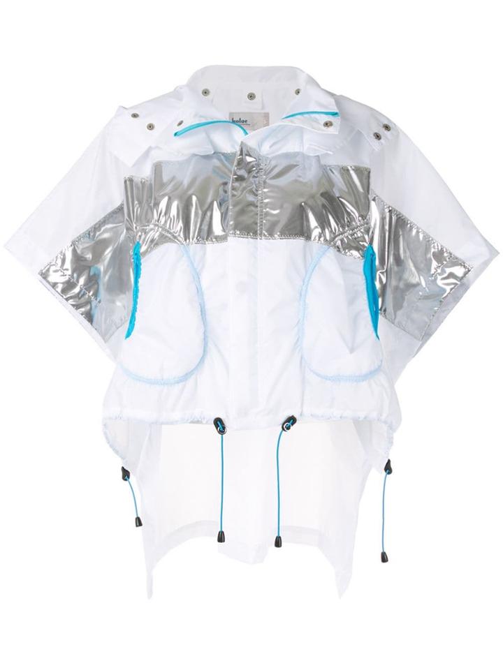 Kolor Cropped Metallic Jacket - White