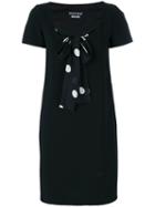 Boutique Moschino - Dotted Tie Shift Dress - Women - Silk/polyester/acetate/triacetate - 44, Black, Silk/polyester/acetate/triacetate