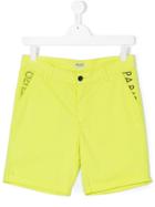 Kenzo Kids Logo Print Casual Shorts - Yellow & Orange