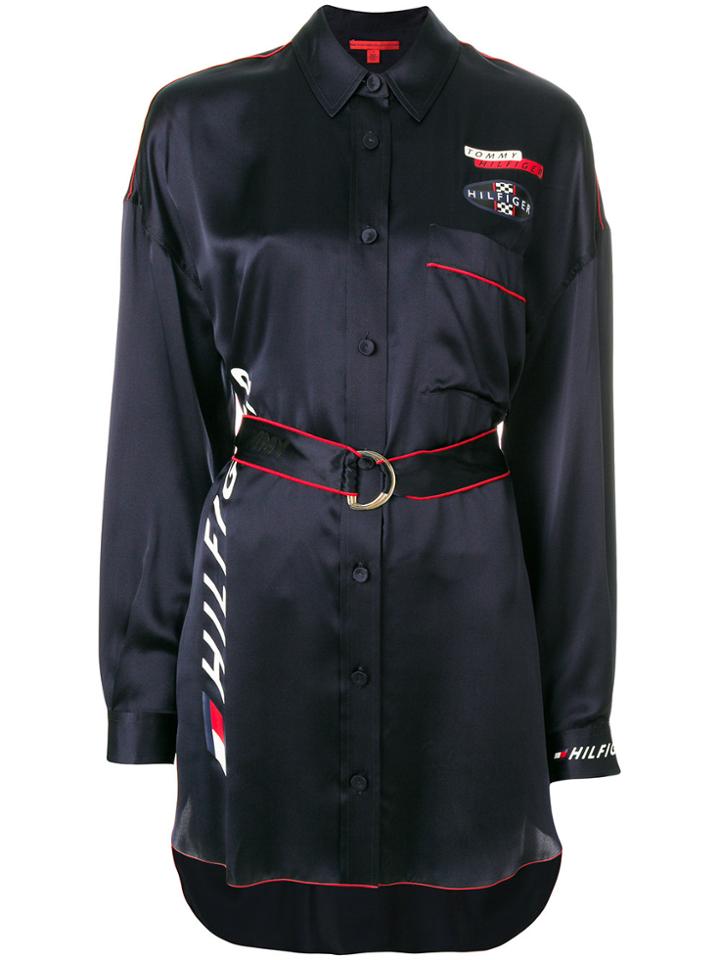 Tommy Hilfiger Belted Racing Shirt - Blue