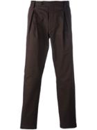 Al Duca D'aosta 1902 Pleat Detail Straight Leg Trousers - Brown