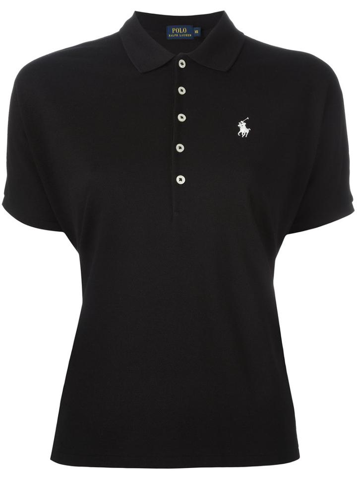 Polo Ralph Lauren Lyocell Polo Shirt, Women's, Size: Medium, Black, Cotton