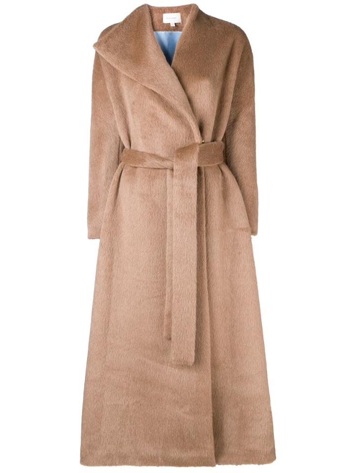 Delpozo Belted Long Coat - Neutrals