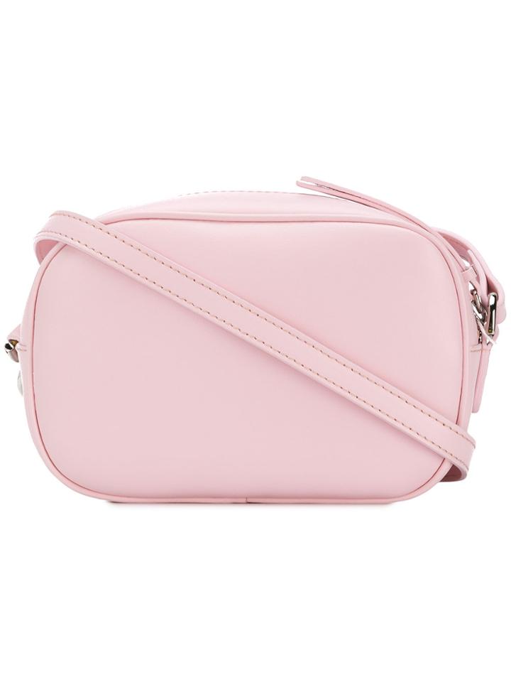 Versus Safety-pin Embellished Cross-body Bag - Pink & Purple