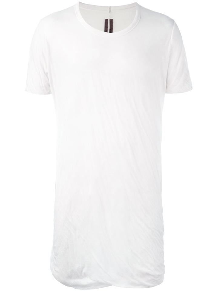 Rick Owens 'double' T-shirt, Men's, Size: 46, White, Cotton