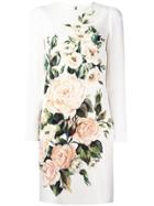 Dolce & Gabbana Floral Bouquet Print Dress - White