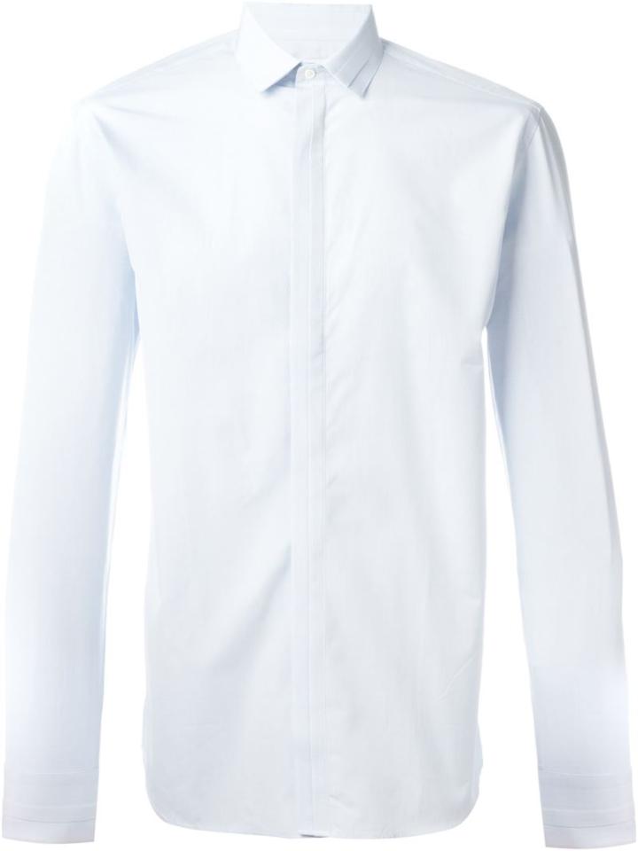 Joseph Pleat Detail Shirt, Men's, Size: 40, Blue, Cotton