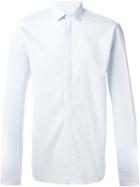 Joseph Pleat Detail Shirt, Men's, Size: 40, Blue, Cotton