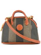 Fendi Vintage Fendi Pequin Pattern 2way Mini Hand Bag - Brown