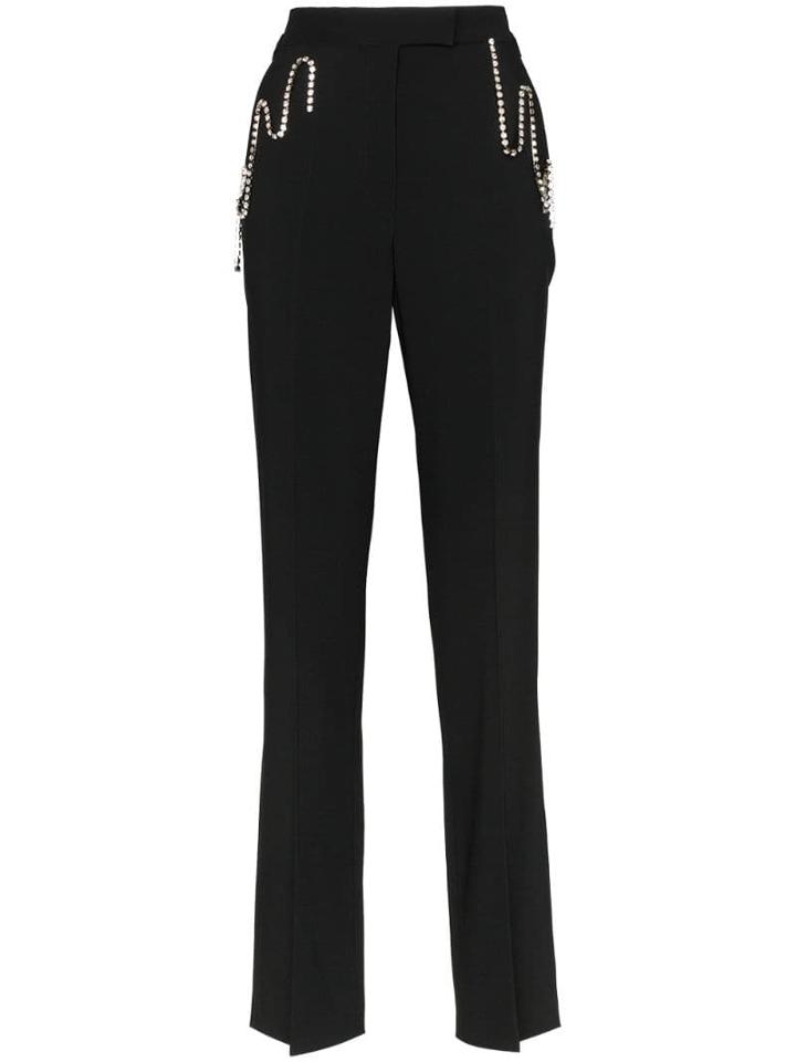 Christopher Kane Diamanté Chain-embellished Trousers - Black