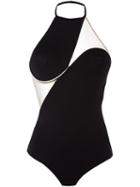 La Perla Underwired Sheer Detail Swimsuit, Women's, Size: 34c, Black, Nylon/spandex/elastane