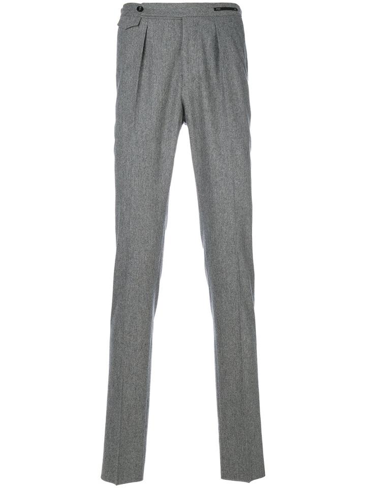 Pt01 - Pleated Trousers - Men - Spandex/elastane/virgin Wool - 50, Grey, Spandex/elastane/virgin Wool