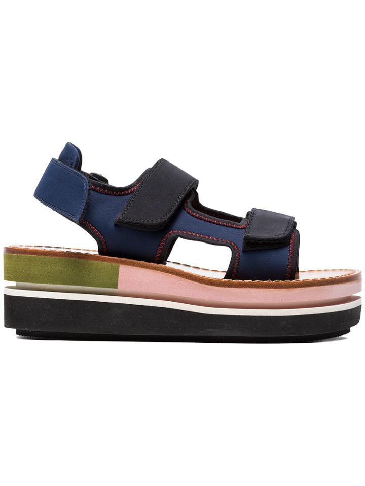 Marni Neoprene Contrast Sole Flatform - Blue