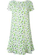 Stella Mccartney Floral Print Dress, Women's, Size: 38, Green, Elastodiene/viscose/silk