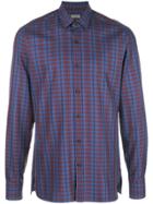 Lanvin Plaid Poplin Shirt - Blue