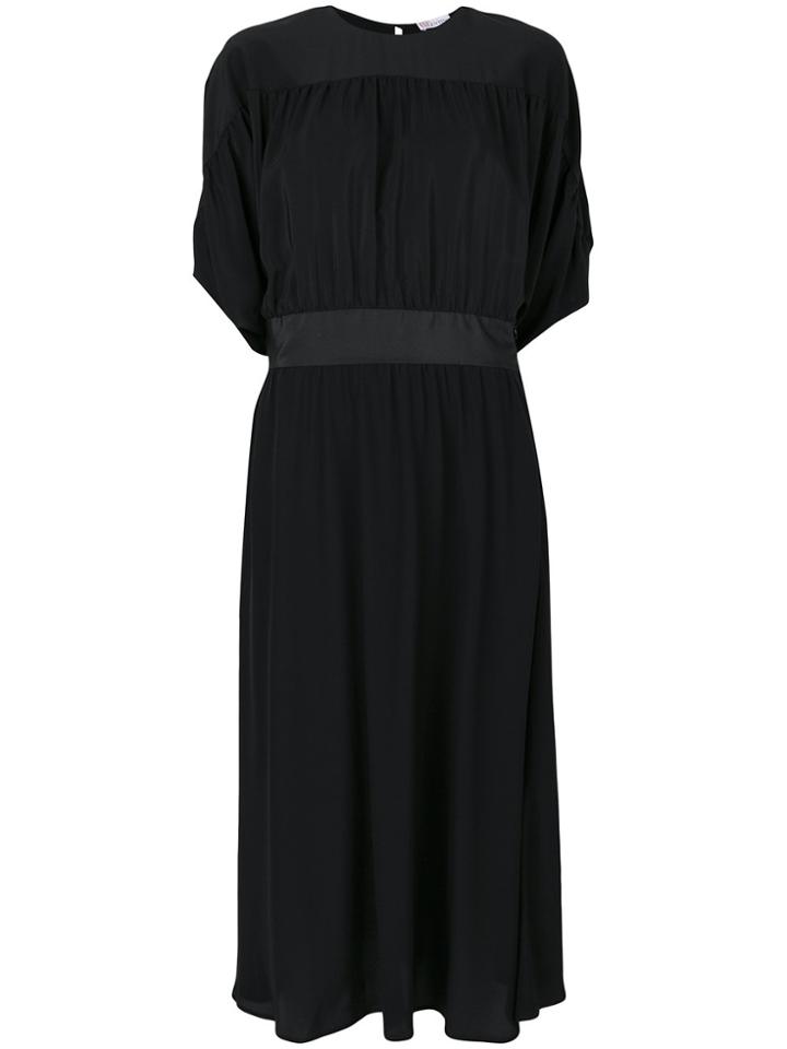 Red Valentino Roll Sleeve Dress - Black