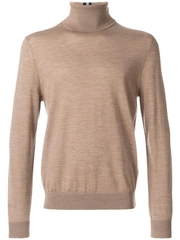 Paul Smith Turtle Neck Jumper - Brown