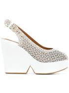 Robert Clergerie Dyser Sling-back Wedges - White