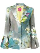 Blumarine Floral Fitted Blazer - Grey