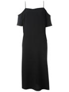 T By Alexander Wang Off-shoulder Crepe Dress, Women's, Size: 4, Black, Polyester