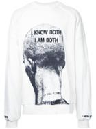 Juun.j Printed Front Sweatshirt, Men's, Size: Small, White, Cotton
