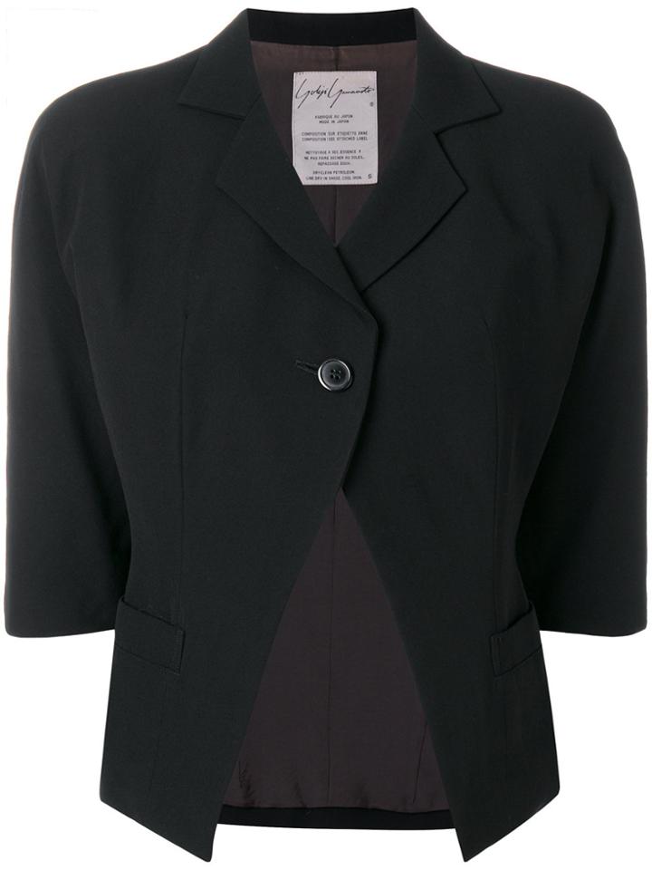 Yohji Yamamoto Vintage Cropped Fitted Jacket - Black