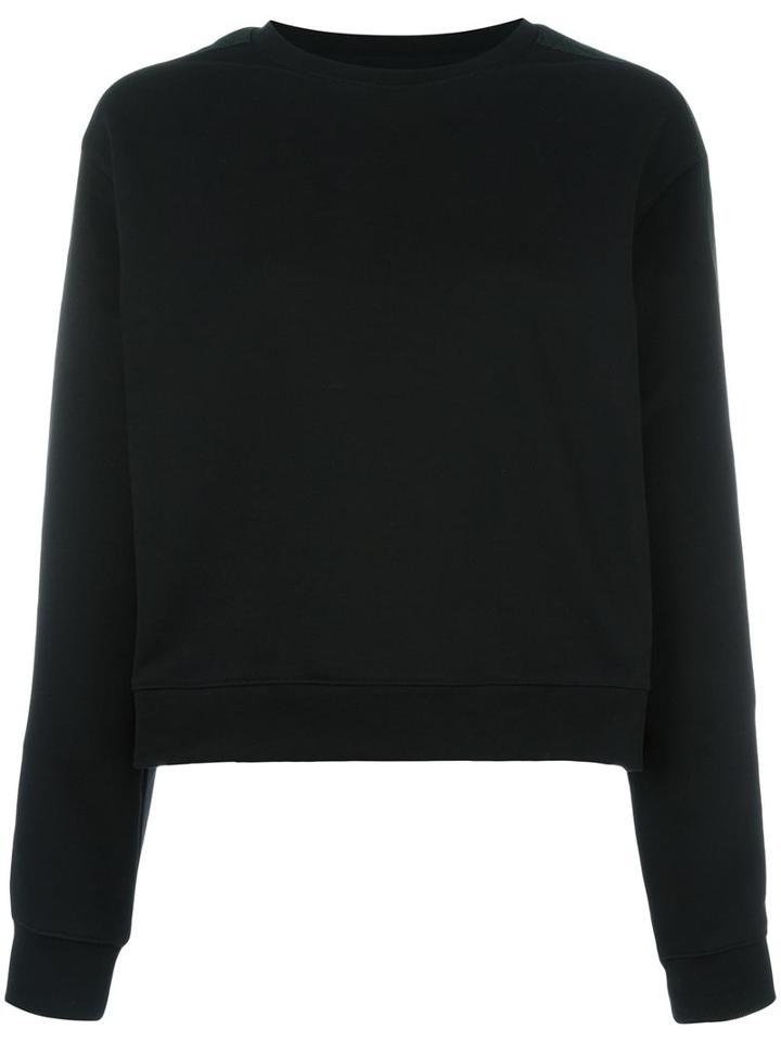 Love Moschino Stripe Detail Sweatshirt, Women's, Size: 42, Black, Cotton