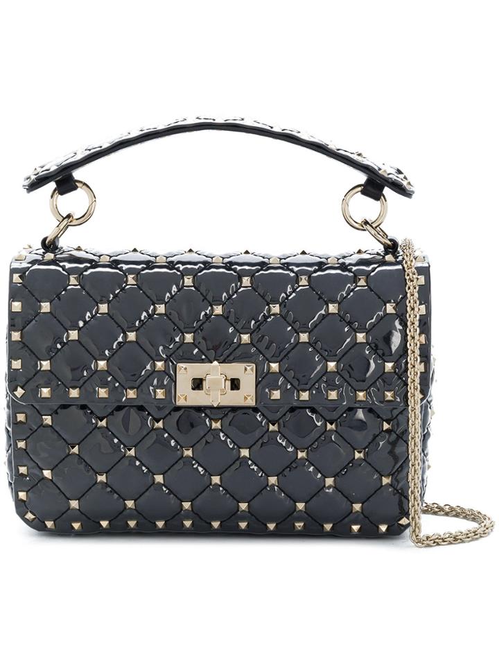 Valentino Rockstud Spike Shoulder Bag - Black