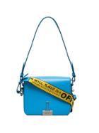 Off-white Blue Leather Bulldog Clip Shoulder Bag
